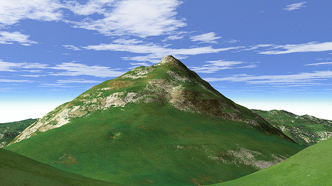 羅臼岳 3Dイメージ