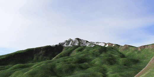 鳥海山 3Dイメージ