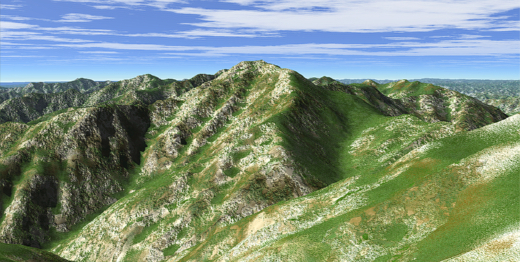 赤石岳 3Dイメージ