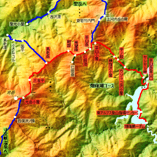 光岳 登山コース
